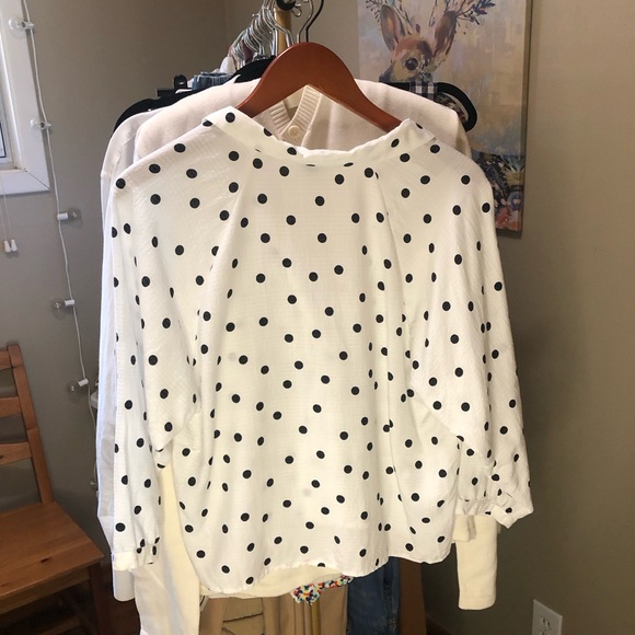 Topshop Polka Dot Shirt Sz 6 - Picture 3 of 6